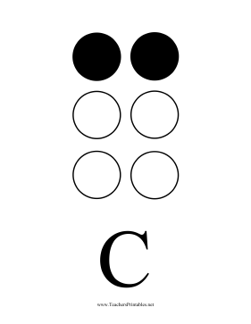 Braille C Teachers Printable