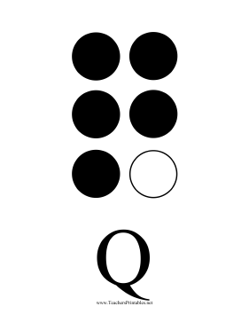 Braille Q Teachers Printable