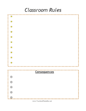 Classroom Rules Teachers Printable