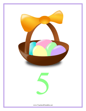 Count Chart 5 Easter Teachers Printable