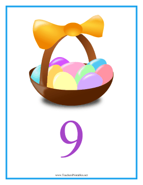 Count Chart 9 Easter Teachers Printable