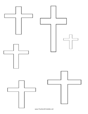cross outlines printables