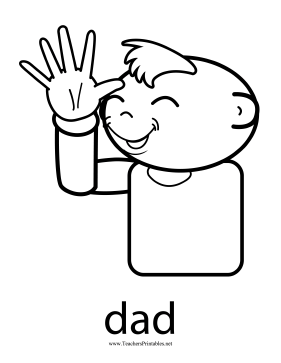 Dad Sign Teachers Printable