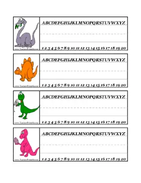 Desk Tag Dinosaurs Teachers Printable