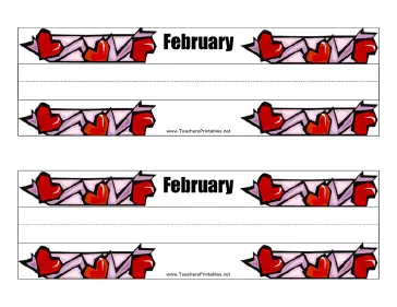 Desk Tag February Teachers Printable