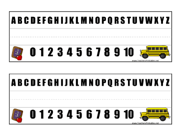 Desk Tag Letters and Numbers Teachers Printable