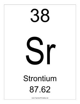 Strontium Teachers Printable