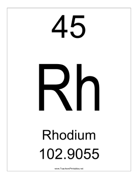 Rhodium Teachers Printable