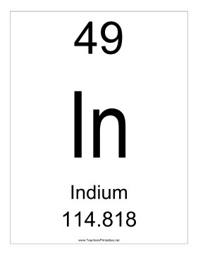 Indium Teachers Printable