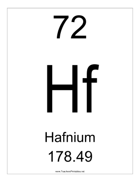 Hafnium Teachers Printable