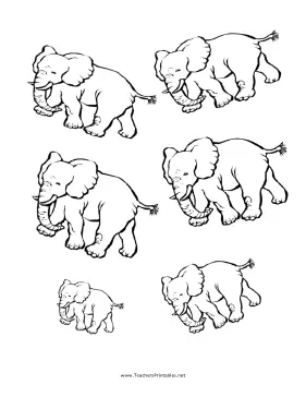 Elephant Templates Teachers Printable