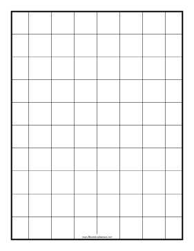 Grid one-inch Blackline Master Teachers Printable