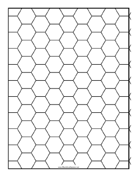 Hex one-inch Blackline Master Teachers Printable