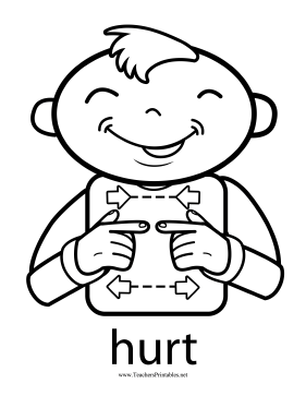 Hurt Sign Teachers Printable