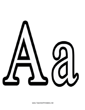 Letter A Teachers Printable