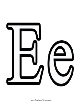 Letter E Teachers Printable