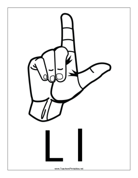 Letter L-Outline-With Label Teachers Printable