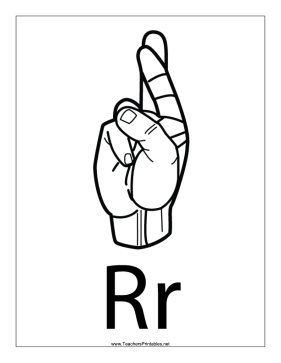 Letter R-Outline-With Label Teachers Printable