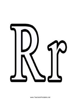 Letter R Teachers Printable