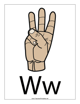 Letter W-Filled-With Label Teachers Printable