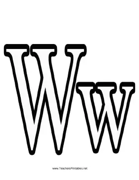 Letter W Teachers Printable