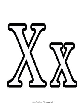 Letter X Teachers Printable