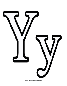 Letter Y Teachers Printable