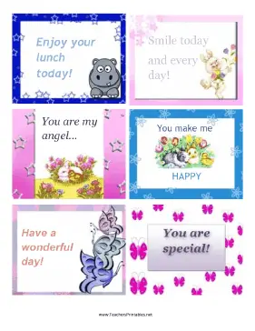 Lunch Notes Spring Teachers Printable