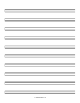 Music Staff Blackline Master Teachers Printable