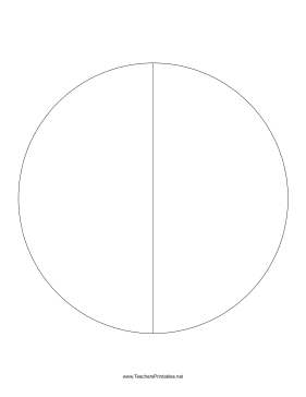 Pie Chart Template-2 Slices Teachers Printable