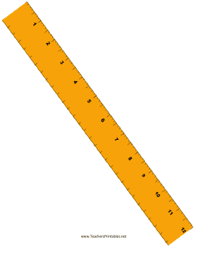 Ruler with Quarter Inches Teachers Printable