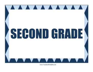 Second Grade Sign Teachers Printable