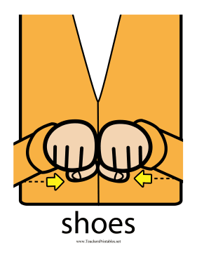 Shoes Sign Color Teachers Printable