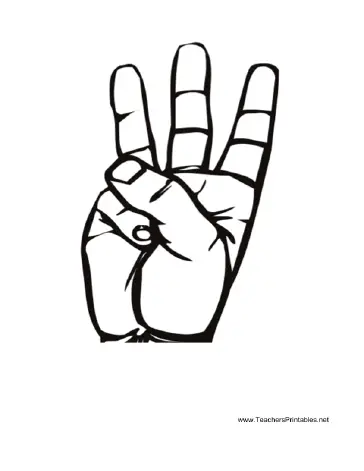 Sign Language W Teachers Printable