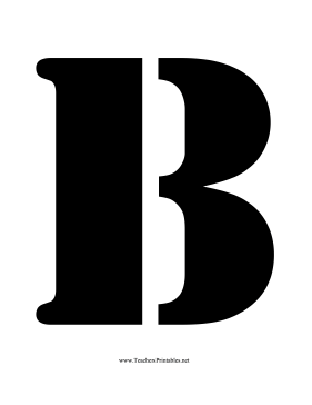 printable stencils letter b