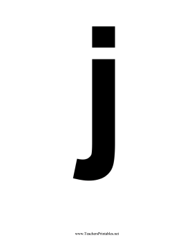 Stencil Lowercase J Teachers Printable