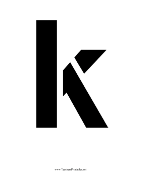 Stencil Lowercase K Teachers Printable