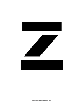 Stencil Lowercase Z Teachers Printable