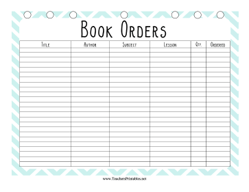 Teacher Organization Binder Book Orders Teachers Printable