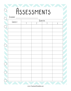 Teacher Organization Binder Student Assessments Teachers Printable